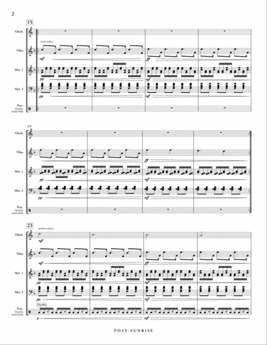 Post-Sunrise Percussion Ensemble scores gallery preview page 3
