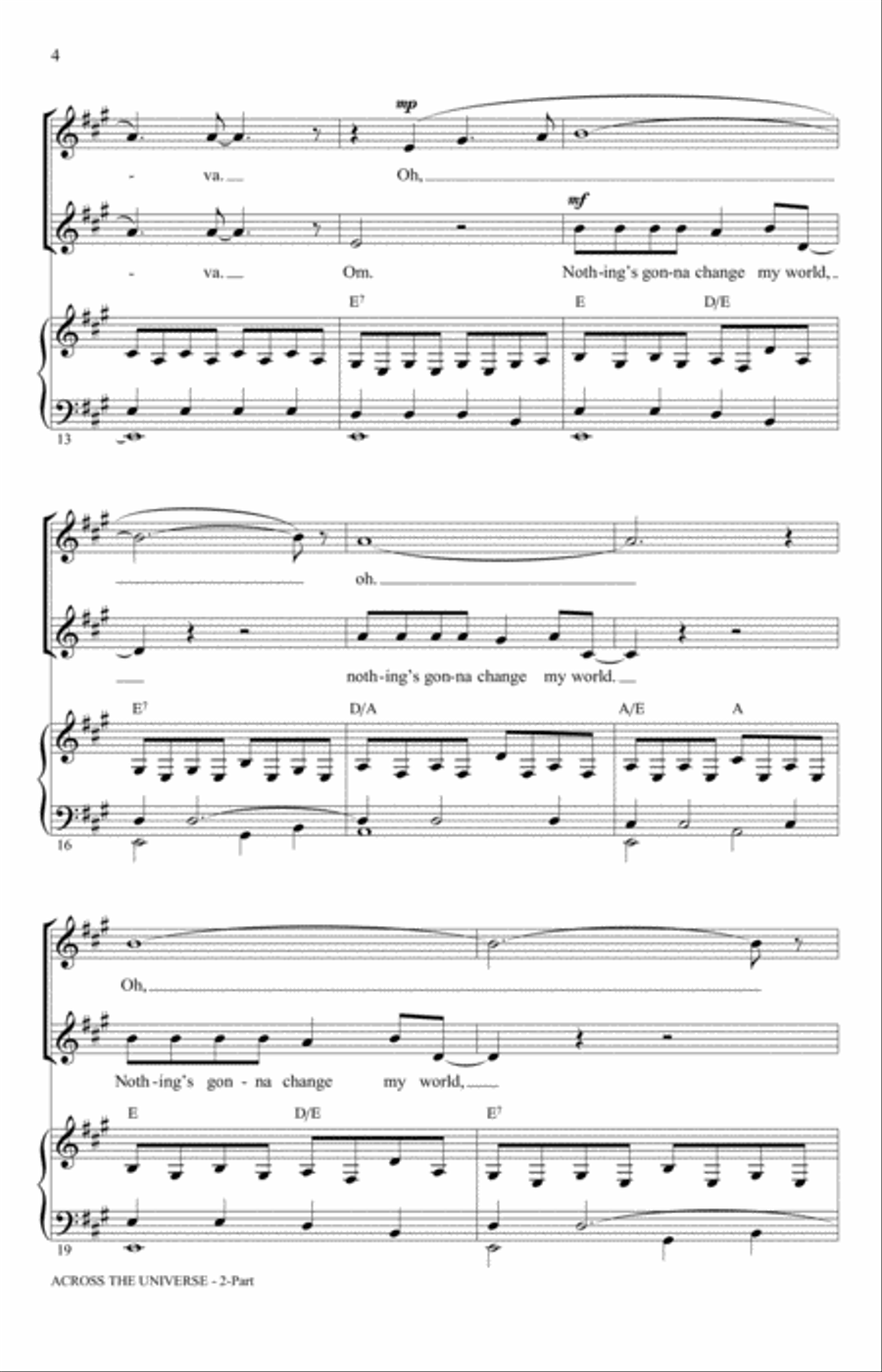 Across The Universe 2-Part scores gallery preview page 3