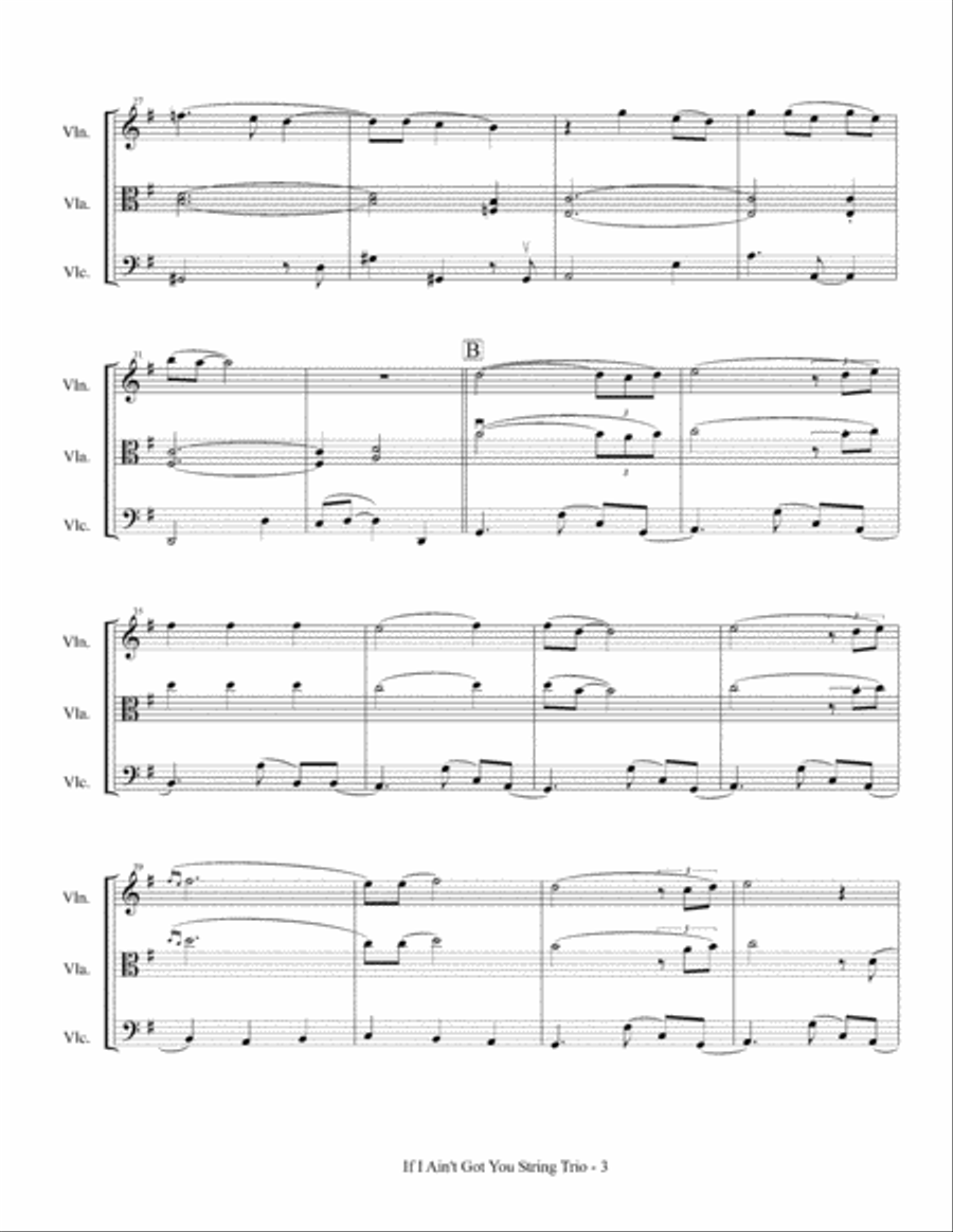 If I Ain't Got You String Trio scores gallery preview page 4