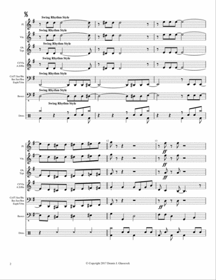Take My Life and Let It Be Jazz Ensemble scores gallery preview page 2