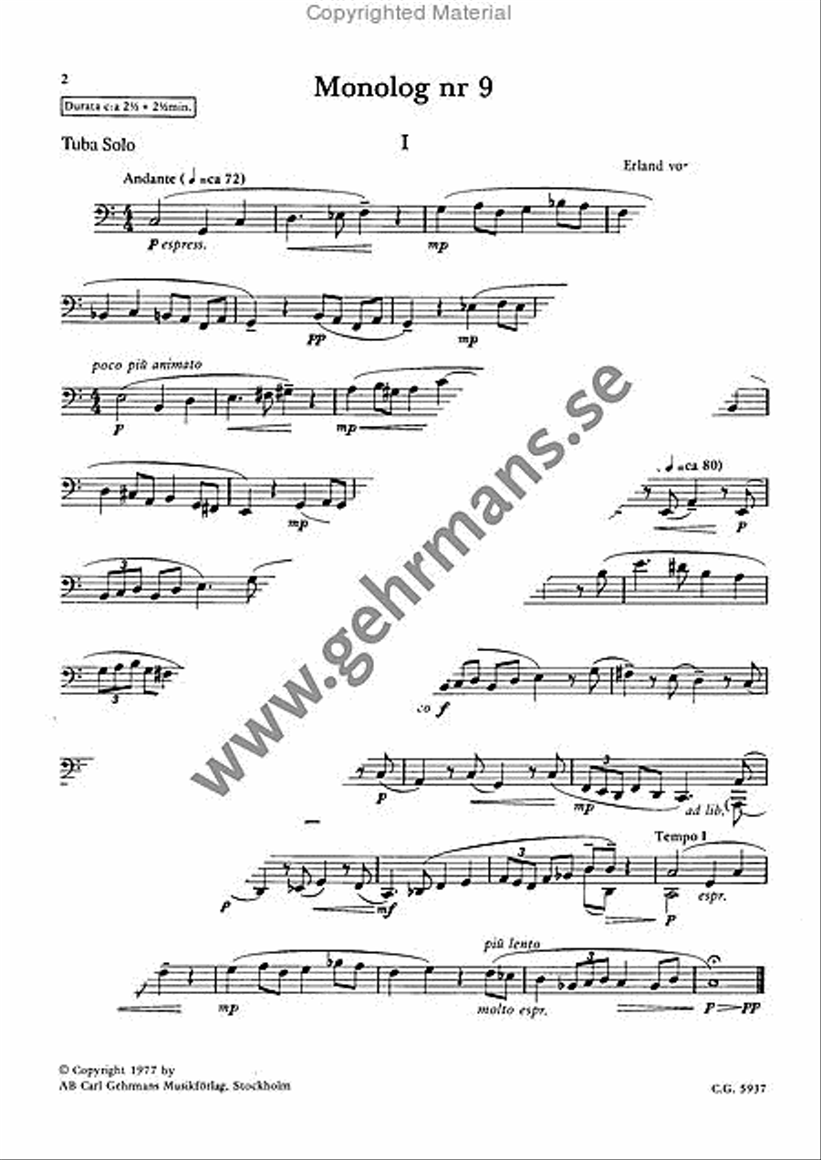Monolog 9 Tuba scores gallery preview page 2