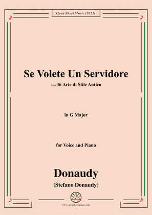 Donaudy-Se Volete Un Servidore,in G Major