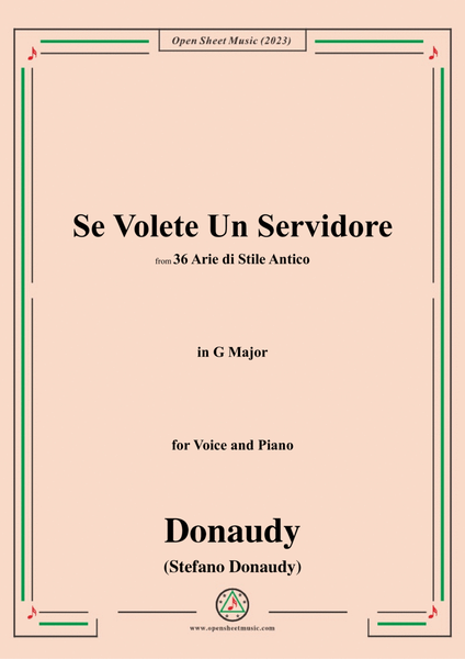 Donaudy-Se Volete Un Servidore,in G Major