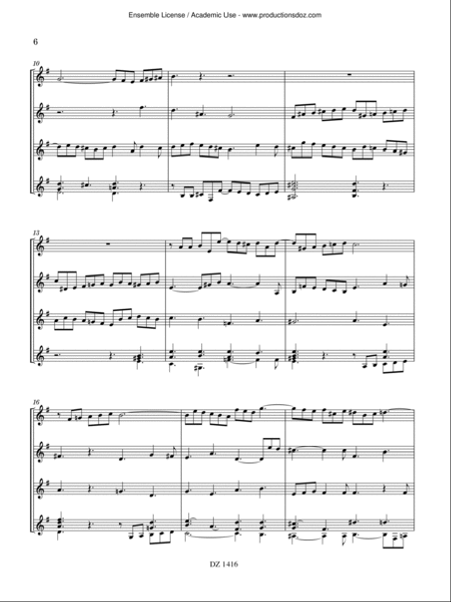 Concerto grosso, opus 6, no. 3 Guitar Ensemble scores gallery preview page 6