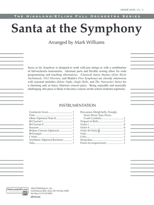 Book cover for Santa at the Symphony (also playable by strings only): Score