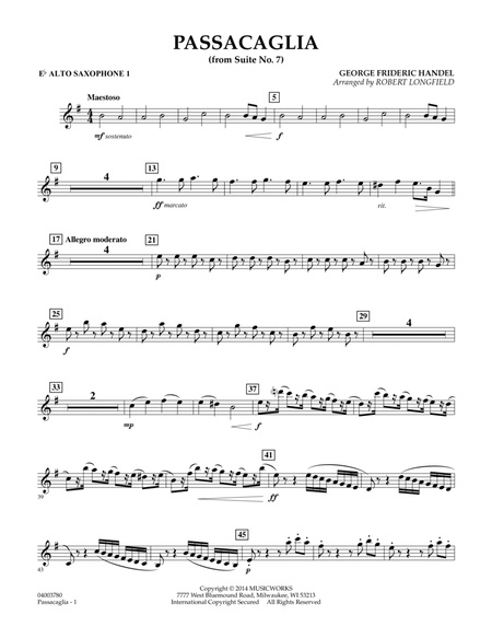 Passacaglia (from Suite No. 7) - Eb Alto Saxophone 1