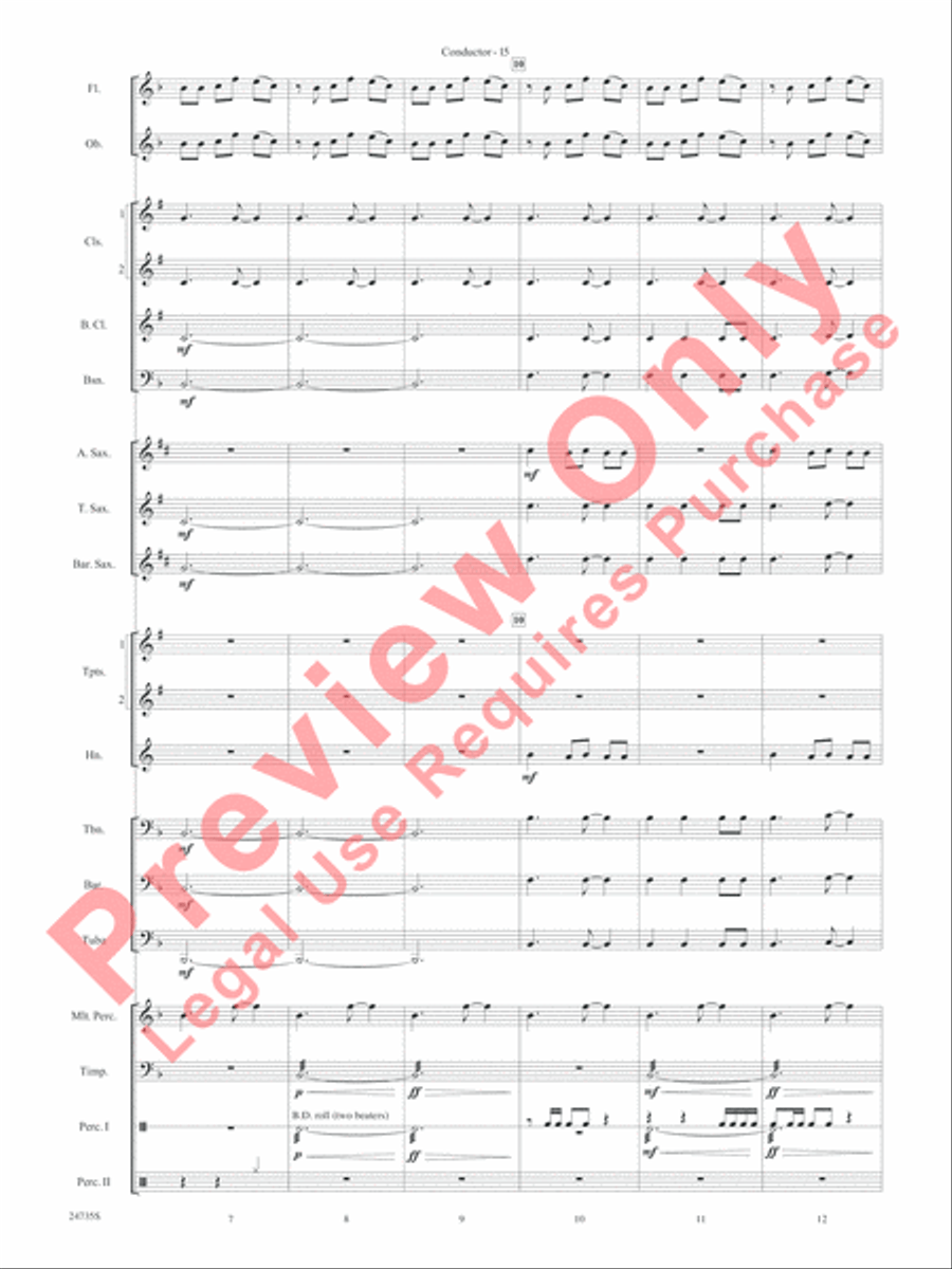 River Valley Legacy (I. River Echoes, II. Railroads, III. Machines, IV. Traditions) Concert Band scores gallery preview page 18