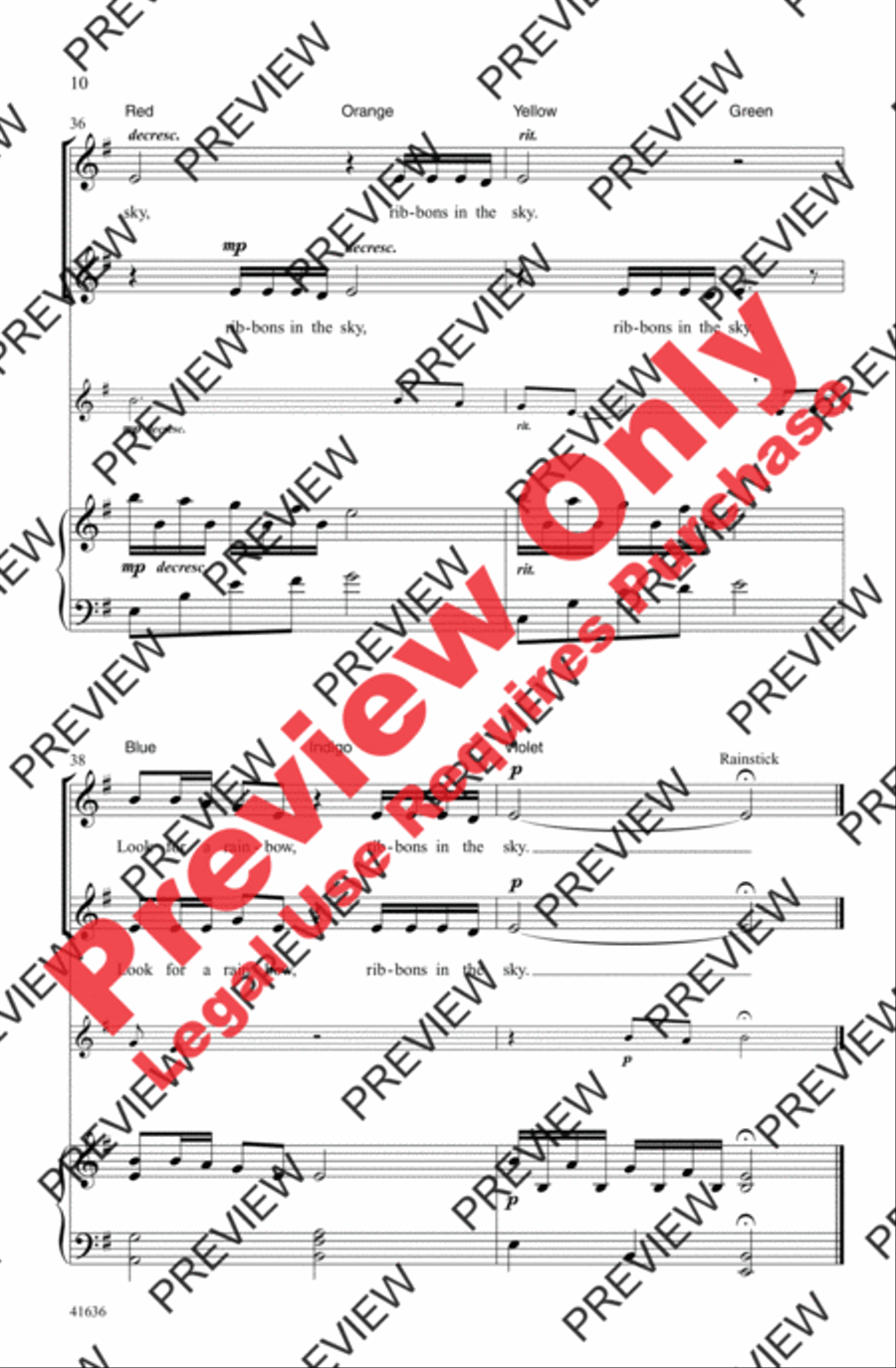 Ribbons in the Sky Ribbons in the Sky 2-Part scores gallery preview page 10