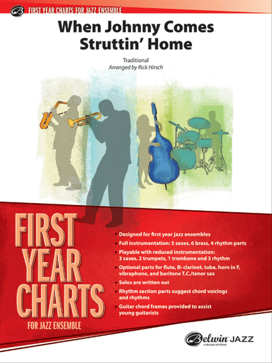 When Johnny Comes Struttin' Home Jazz Ensemble scores gallery preview page 1