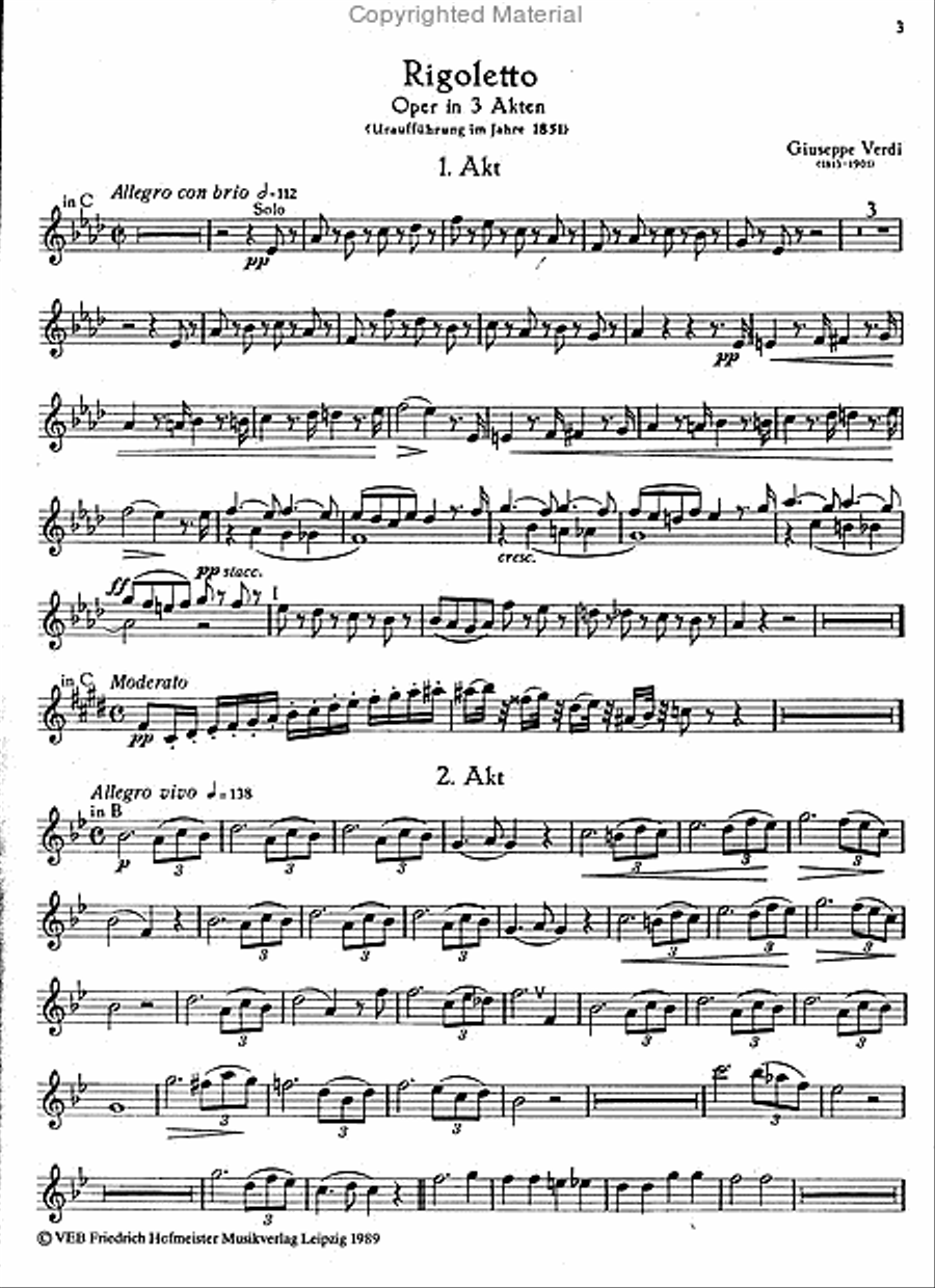 Orchesterstudien Klarinette, Heft 2: Verdi, Wagner , Schostakowitsch Orchestra scores gallery preview page 2