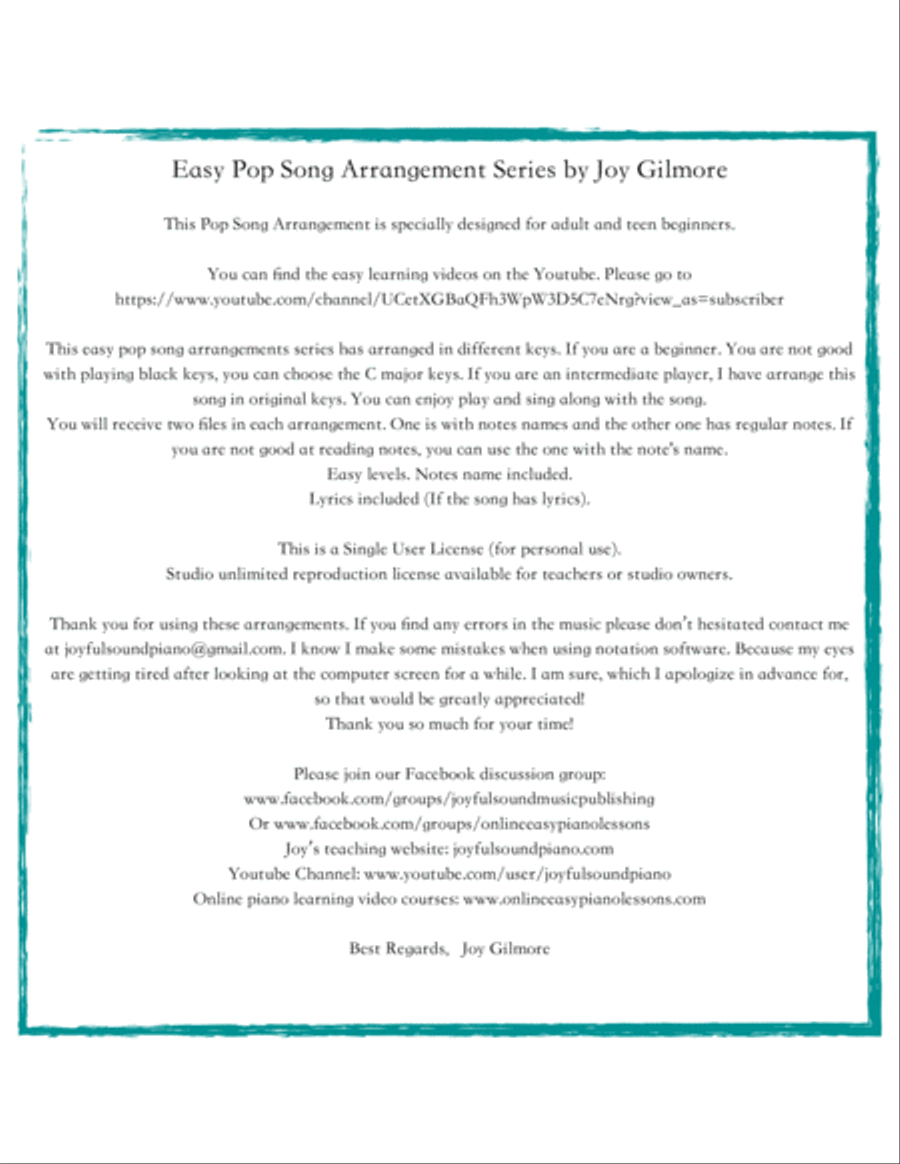 All Of Me Easy Piano scores gallery preview page 3