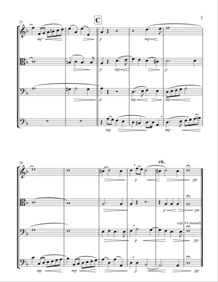 Kyrie (Durante) (String Quartet - 1 Violin, 1 Viola, 1 Cello, 1 Bass) String Quartet scores gallery preview page 3