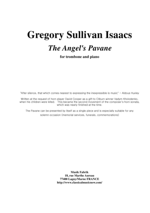 Gregory Sullivan Isaacs: The Angel's Pavanne for trombone and piano