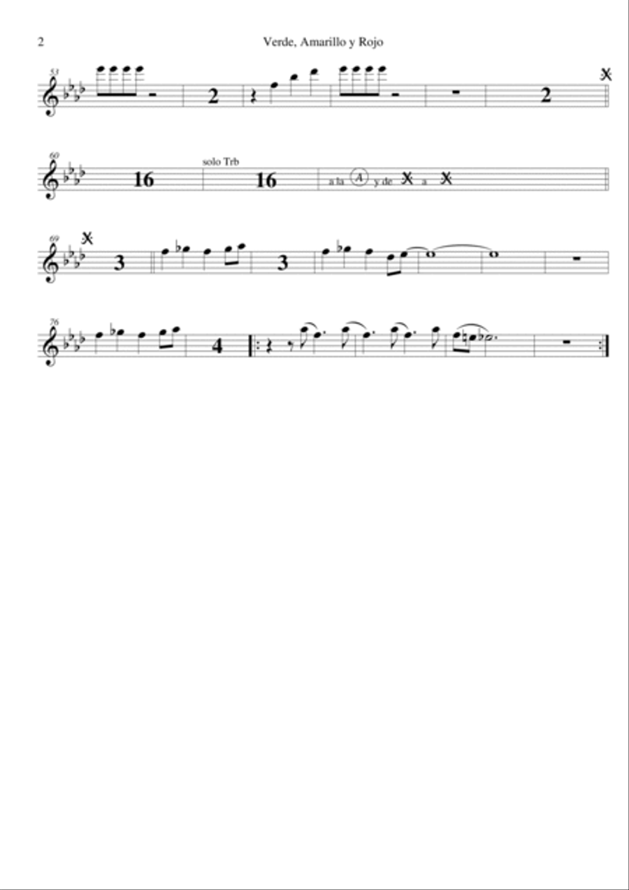 VERDE AMARILLO Y ROJO VERDE AMARILLO Y ROJO Jazz Ensemble scores gallery preview page 4