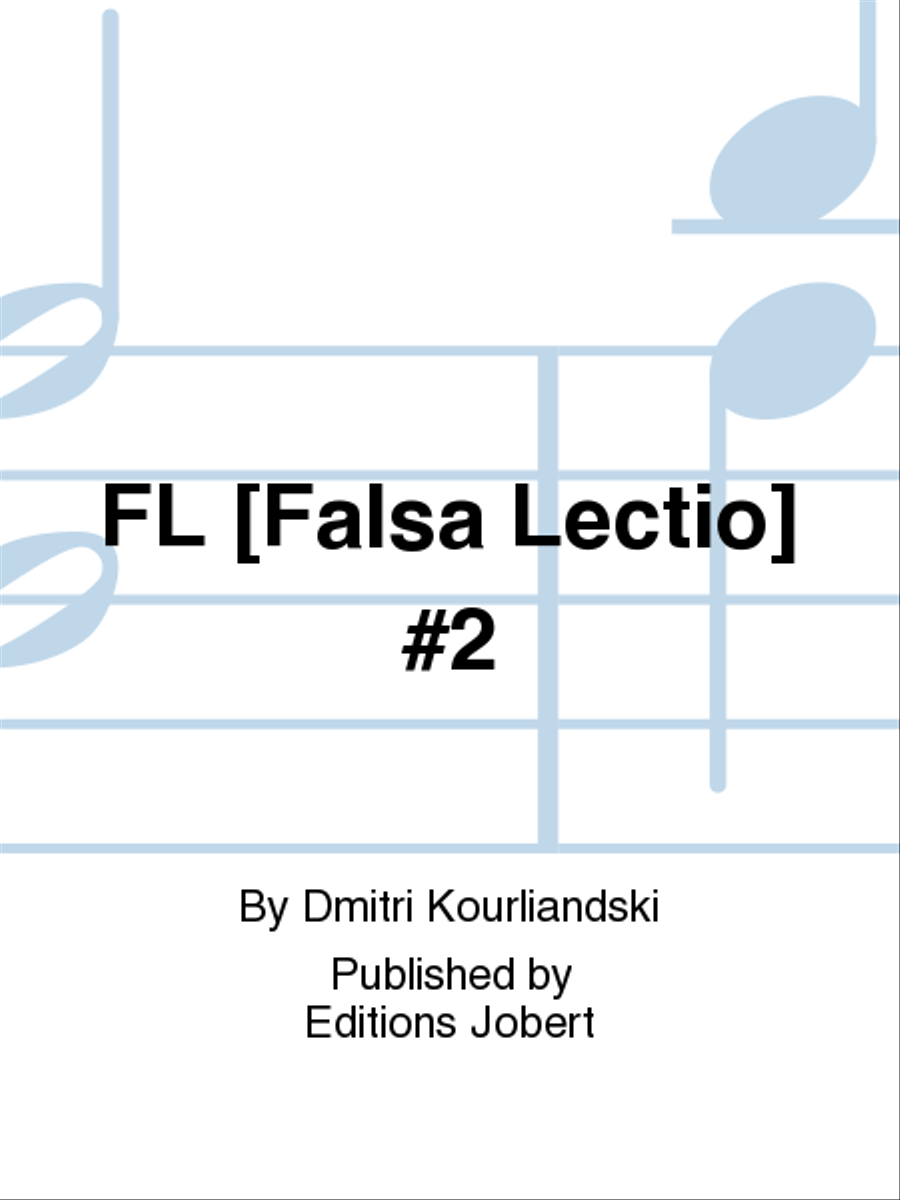 FL [Falsa Lectio] #2 Flute Solo scores gallery preview page 1
