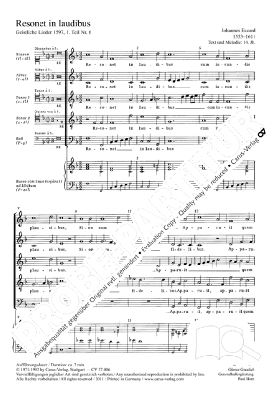 Resonet in laudibus Resonet in laudibus SATTB scores gallery preview page 2