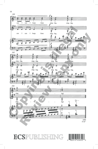 How Can I Keep from Singing? (Choral Score) image number null