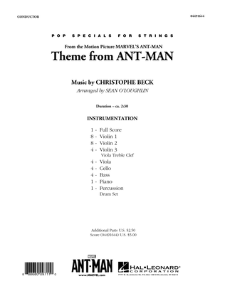 Book cover for Theme from Ant-Man - Conductor Score (Full Score)