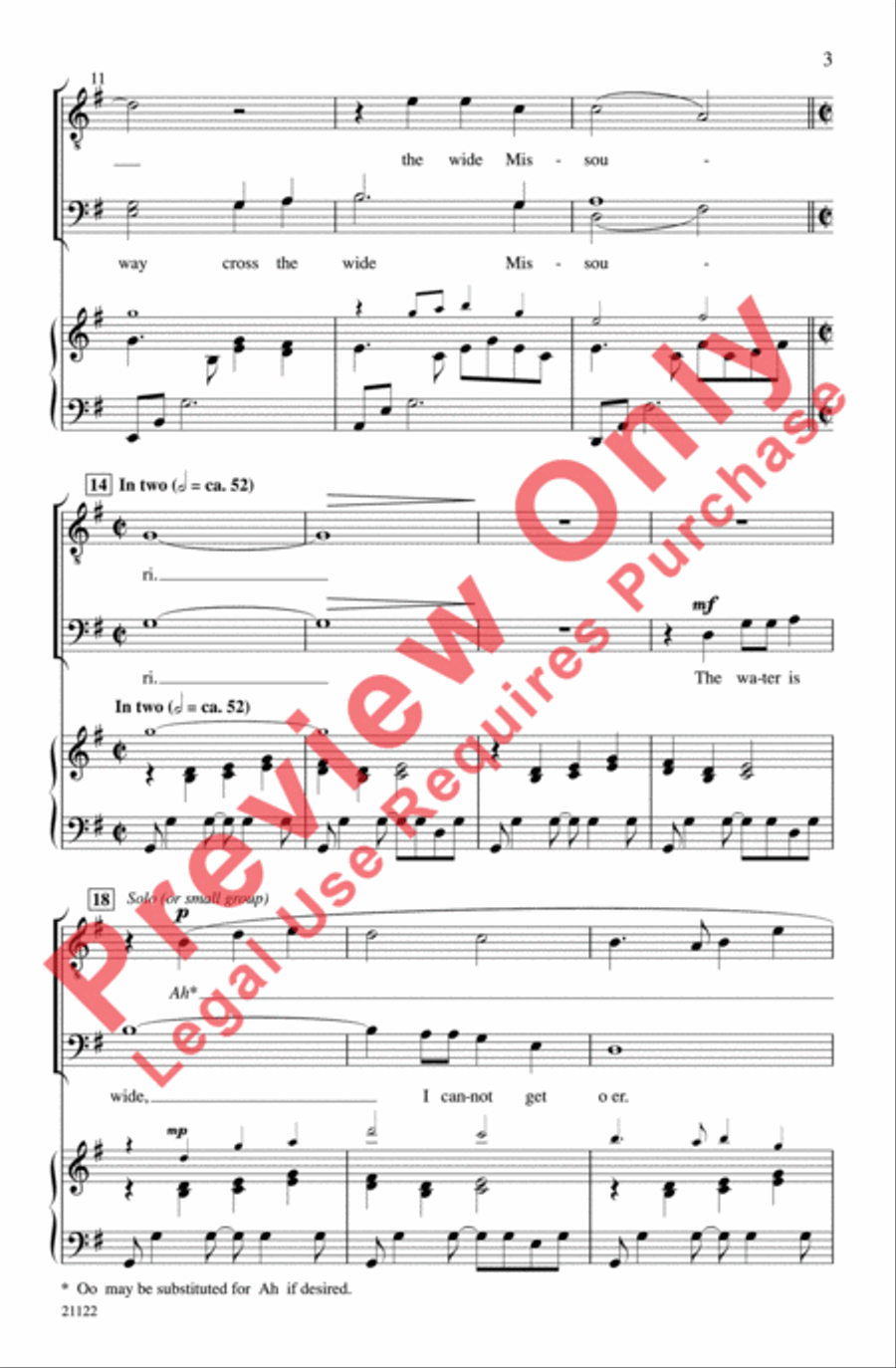 'Cross the Wide Missouri 'Cross the Wide Missouri Men's Choir scores gallery preview page 3