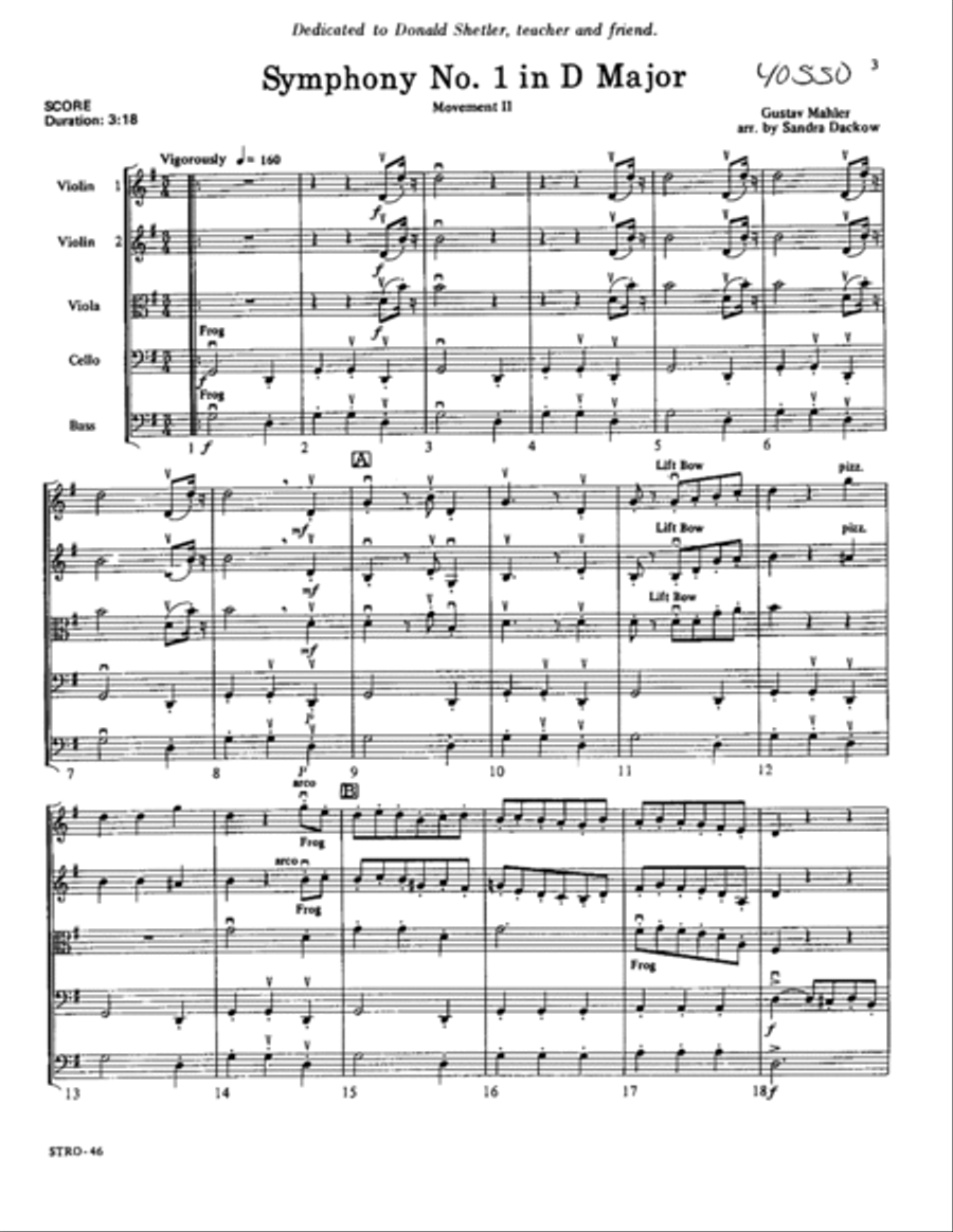 Symphony No. 1 in D 