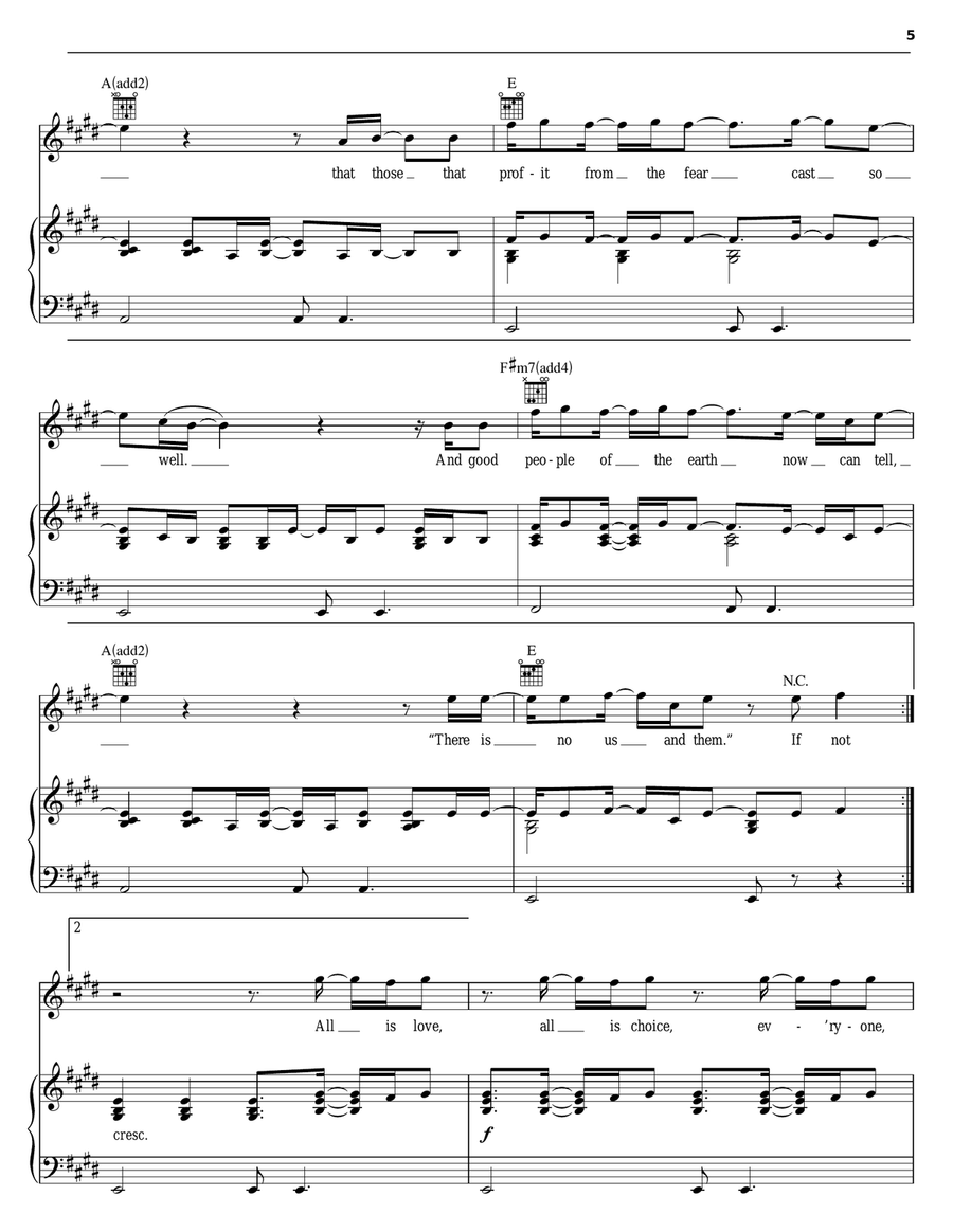 What Happens Tomorrow Piano, Vocal, Guitar scores gallery preview page 5