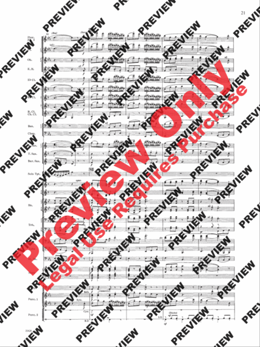 Le Carnaval de Venise Concert Band scores gallery preview page 22