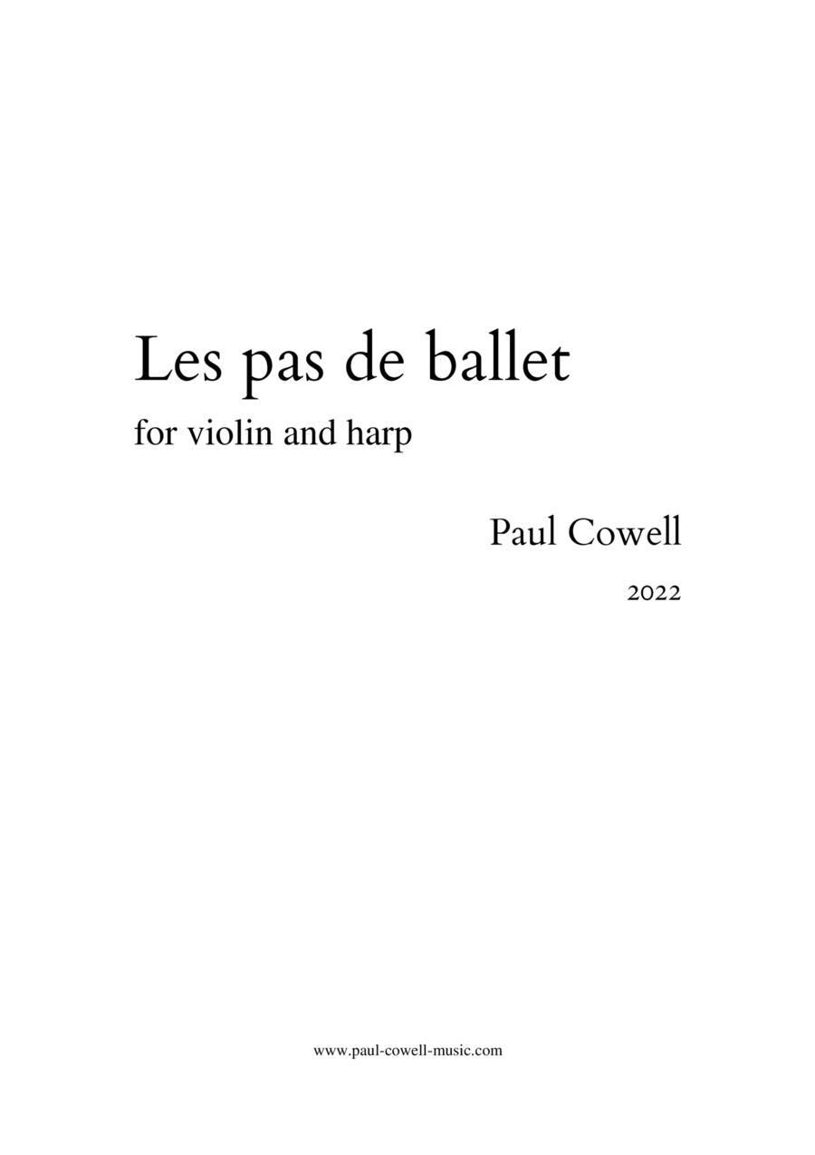 Les pas de ballet for violin and harp String Duet scores gallery preview page 1