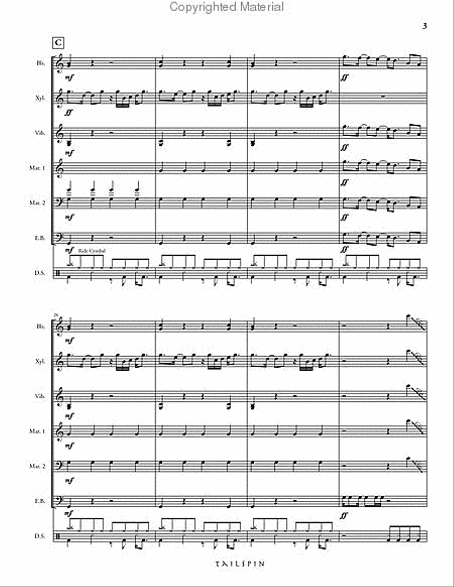 Tailspin Percussion Ensemble scores gallery preview page 4
