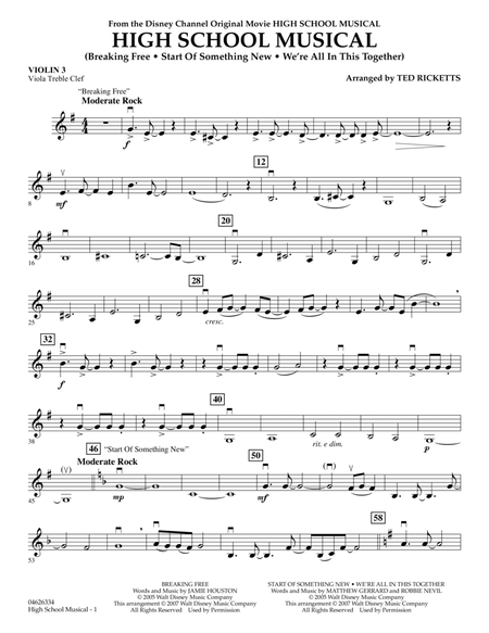 High School Musical - Violin 3 (Viola Treble Clef)