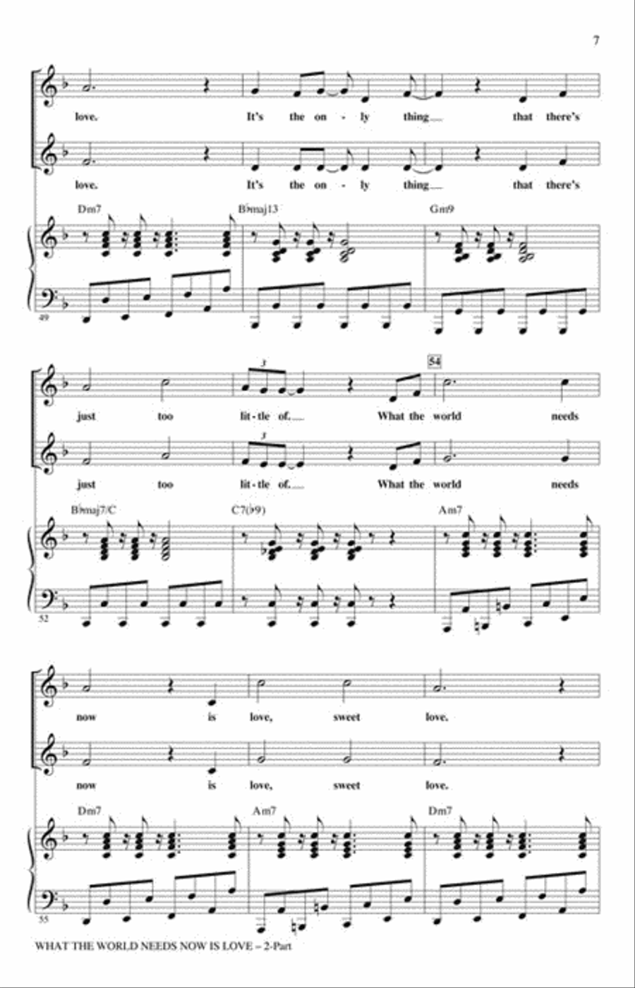 What the World Needs Now Is Love 2-Part scores gallery preview page 3