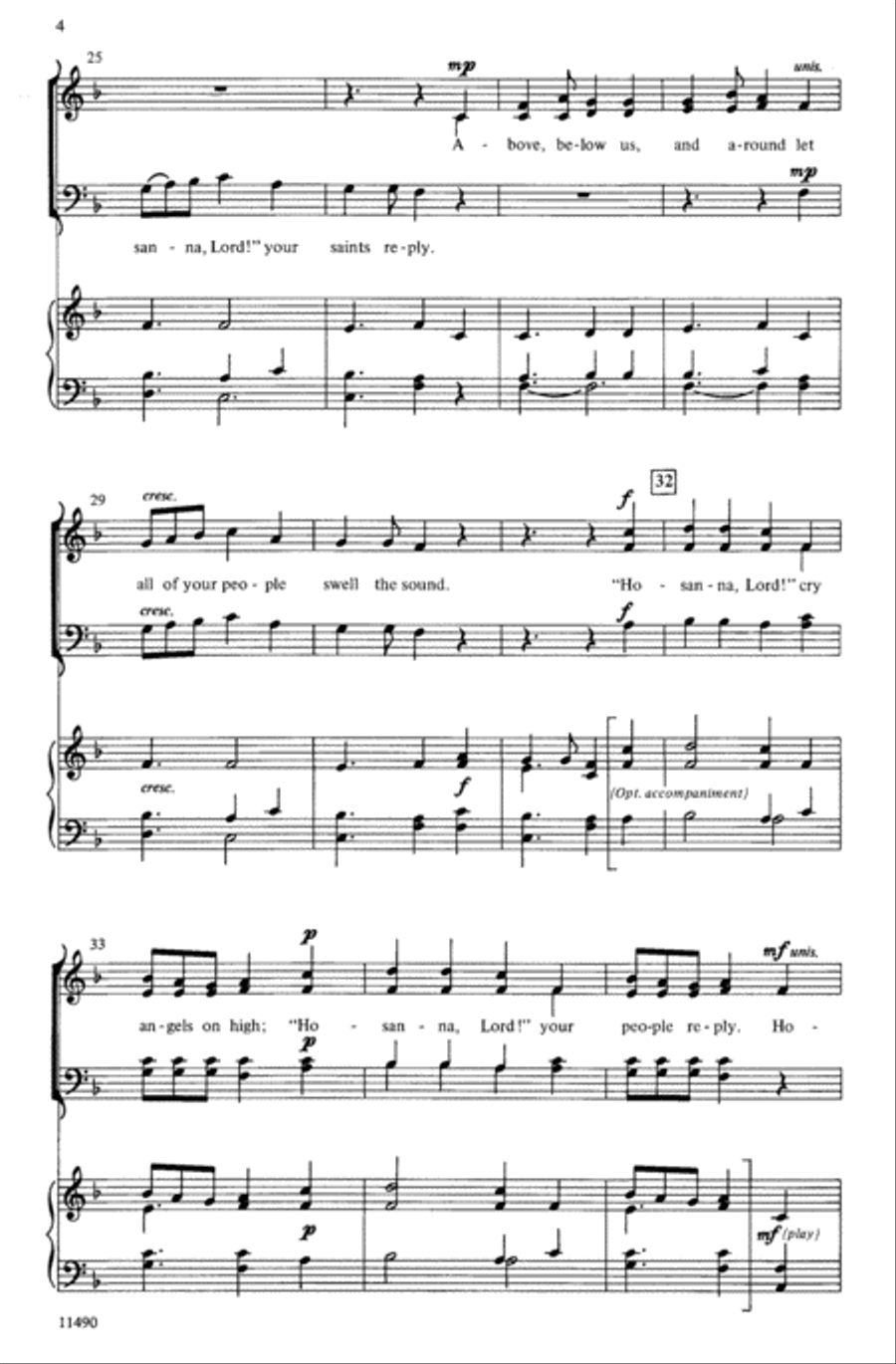 Hosanna in the Highest 4-Part scores gallery preview page 4