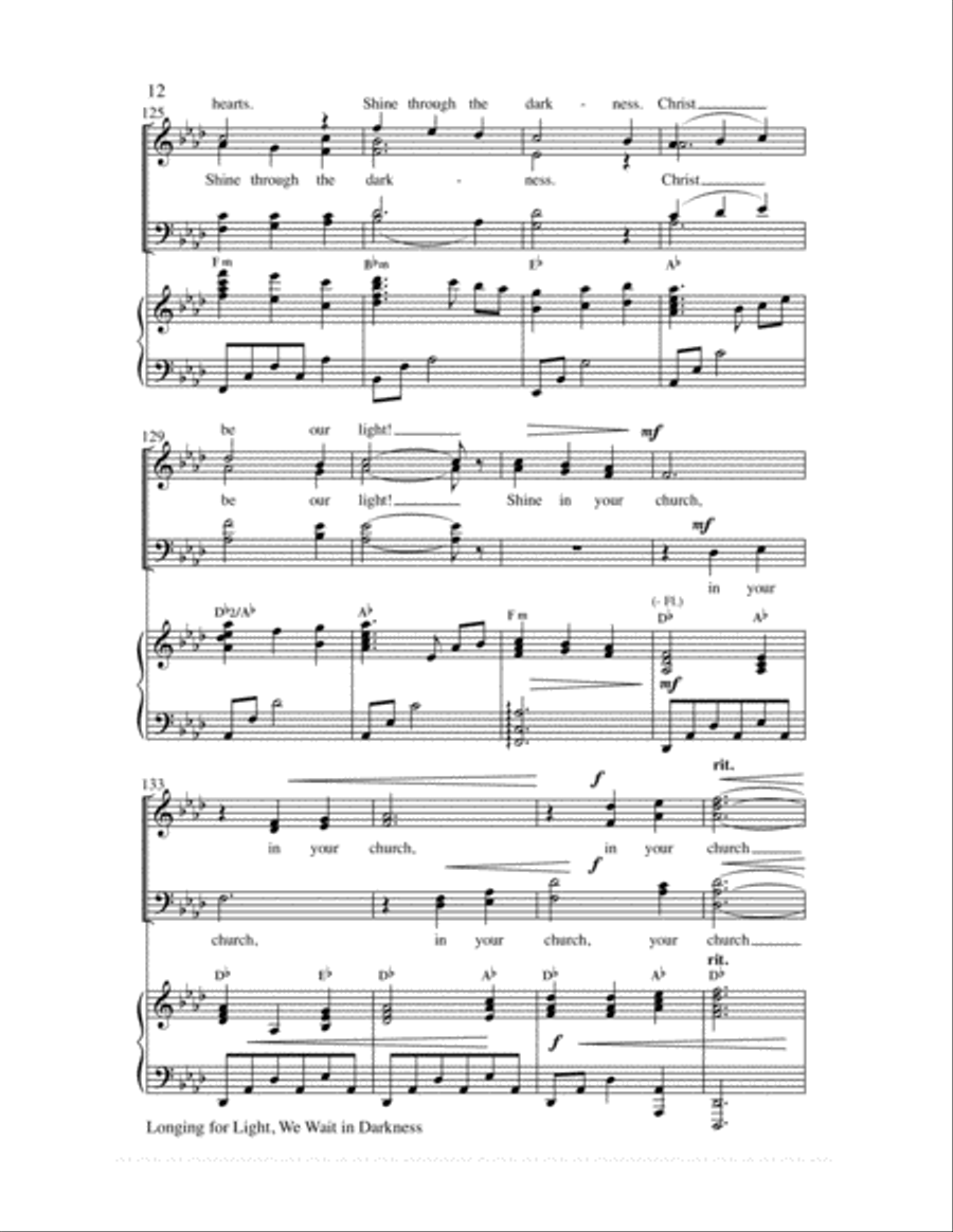 Longing for Light, We Wait in Darkness 4-Part scores gallery preview page 13
