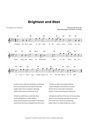 Brightest and Best (Key of A-Flat Major)