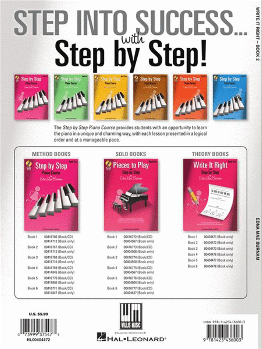 Write It Right – Book 2 Piano Method scores gallery preview page 7