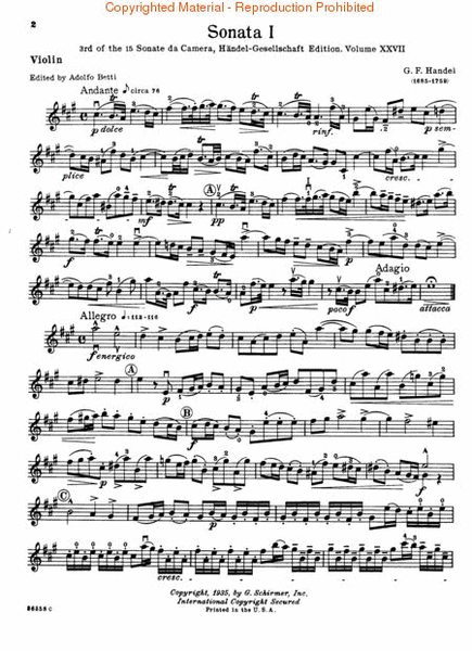 Six Sonatas - Piano / Violin