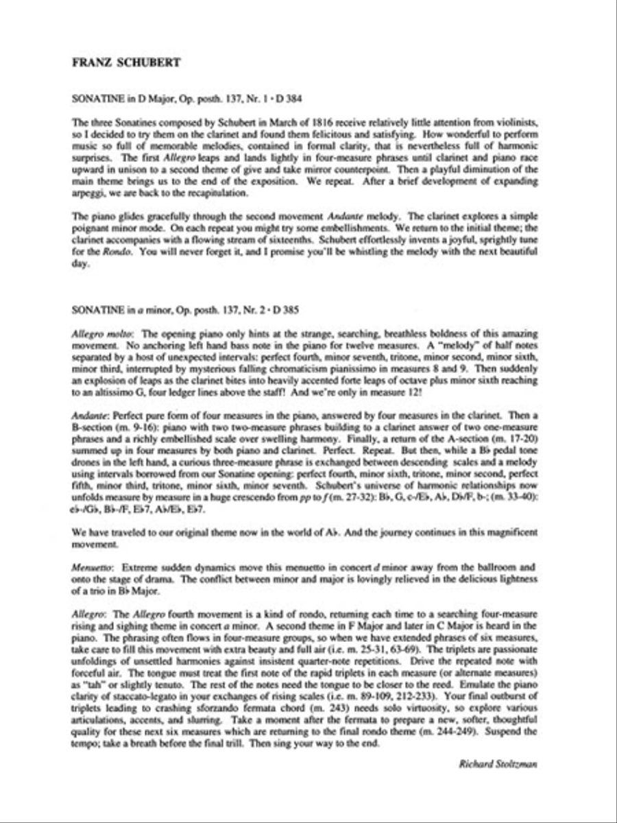2 Sonatines for Clarinet, Op. post. 137 Clarinet Solo scores gallery preview page 4