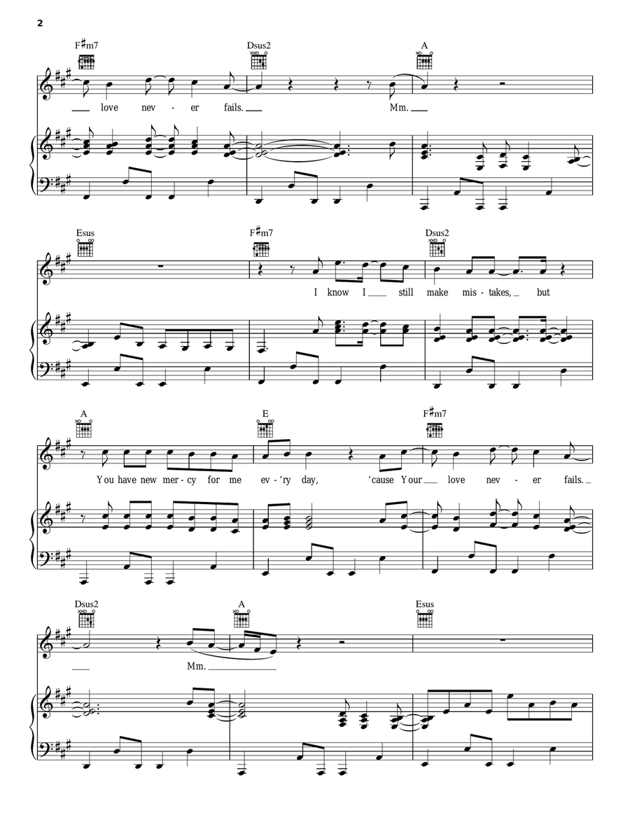 Your Love Never Fails Acoustic Guitar scores gallery preview page 2