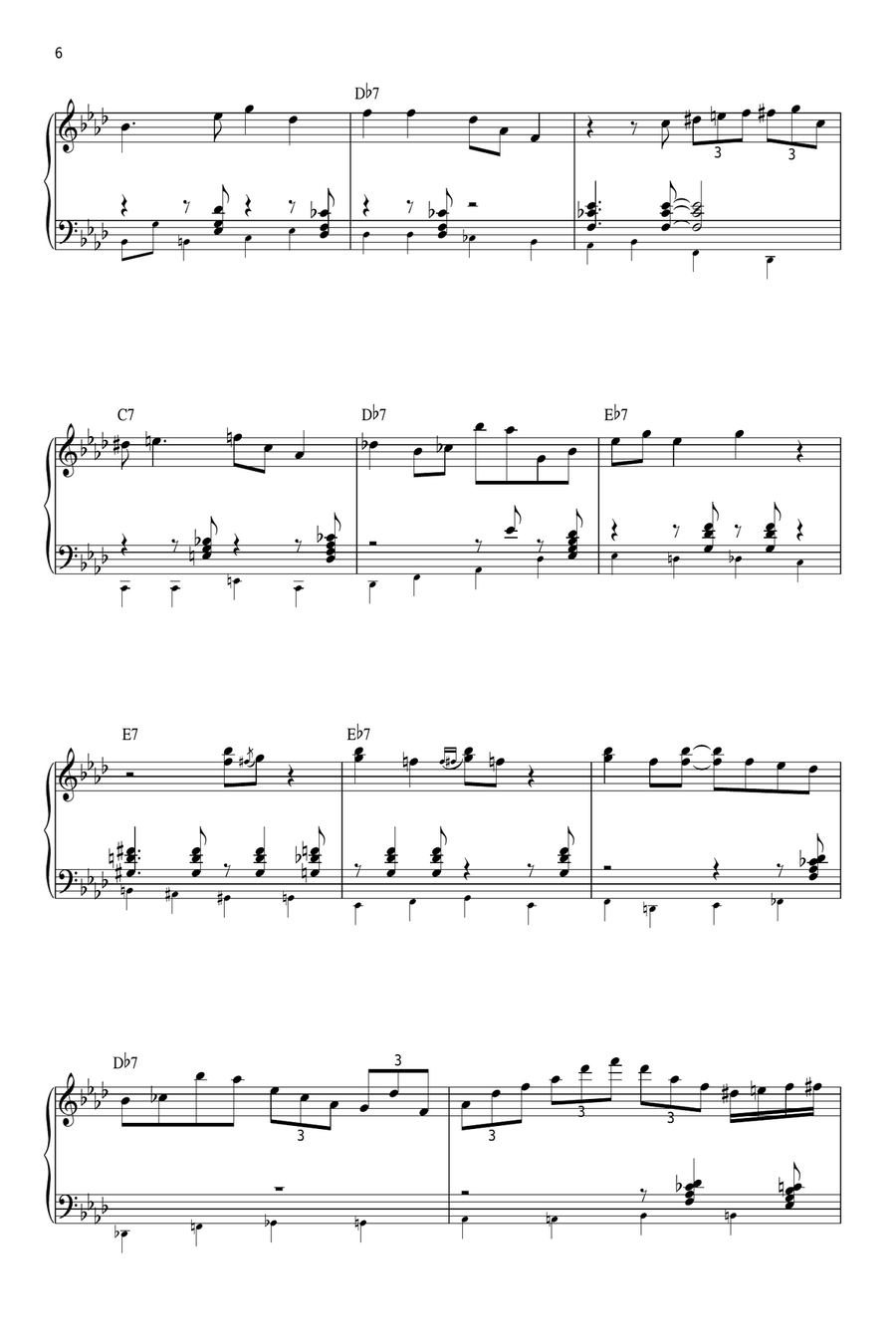 Linus And Lucy Piano Solo scores gallery preview page 6