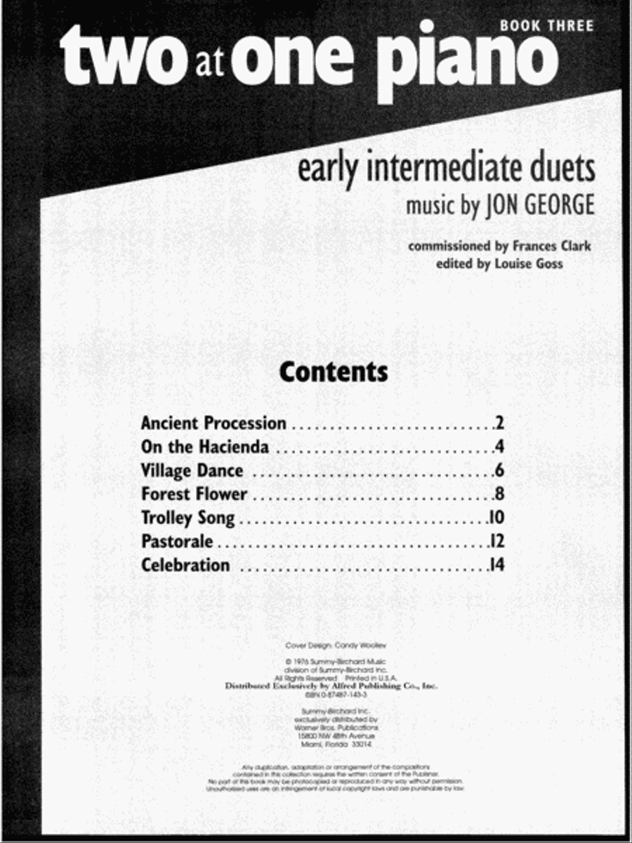 Two at One Piano, Book 3 Two at One Piano, Book 3 Small Ensemble scores gallery preview page 7