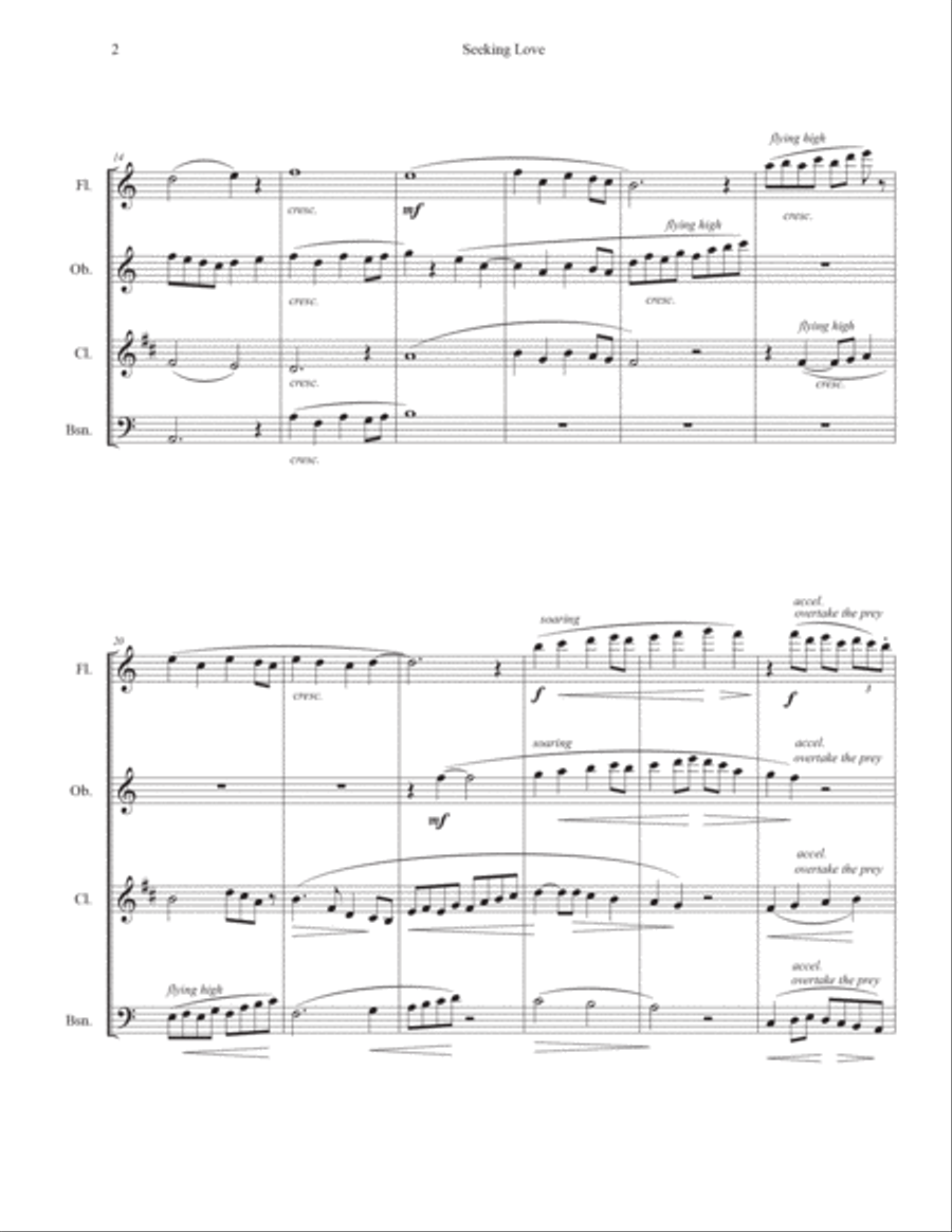Seeking Love Woodwind Quartet scores gallery preview page 2