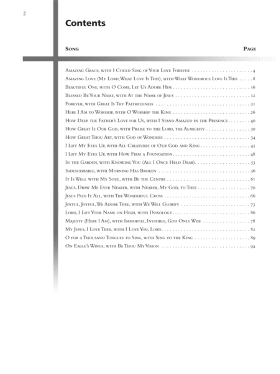 Medleys for Blended Worship, Complete Collection Piano Solo scores gallery preview page 3