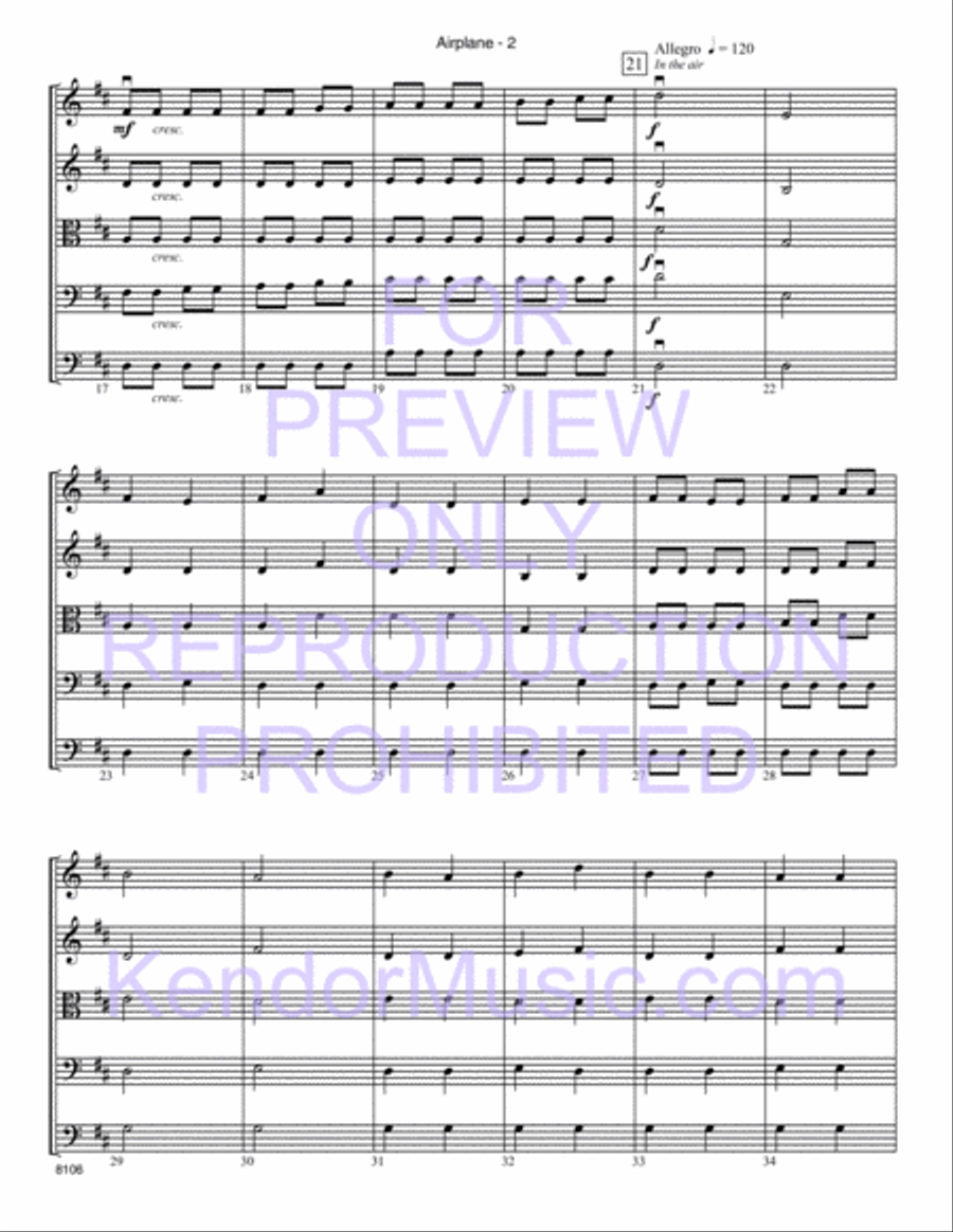Airplane Airplane String Orchestra scores gallery preview page 3