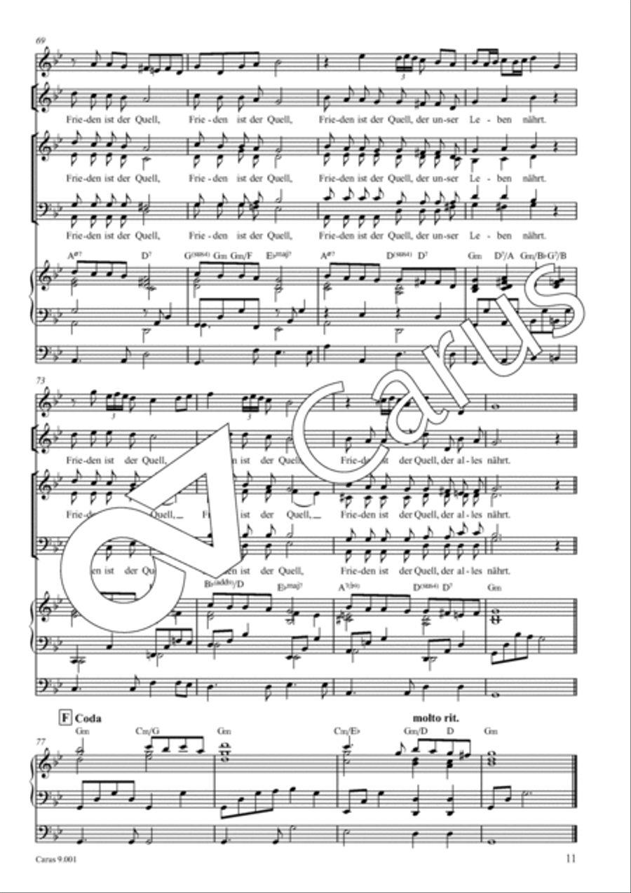 Friedenslied 4-Part scores gallery preview page 12