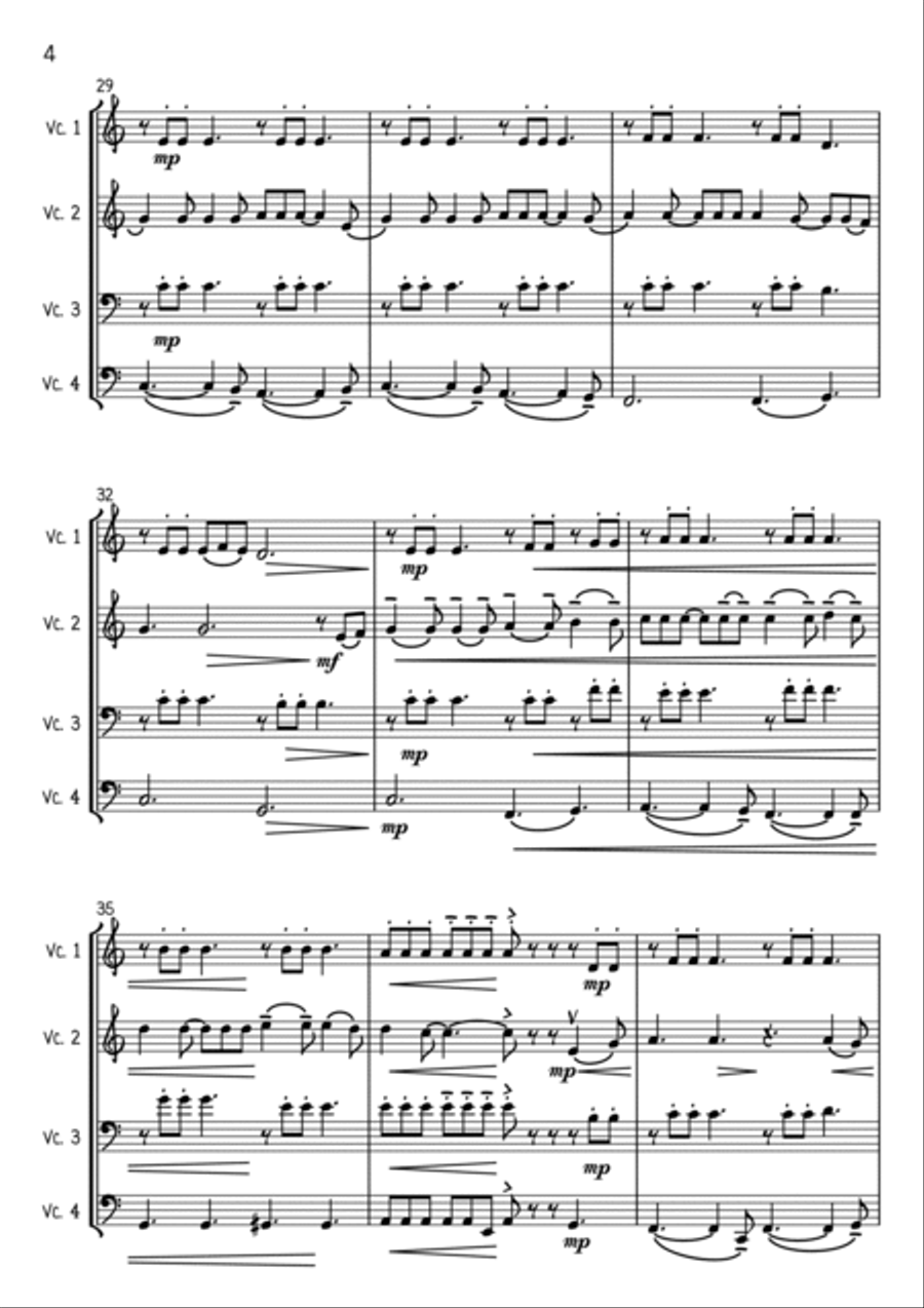 Hallelujah Hallelujah String Quartet scores gallery preview page 4
