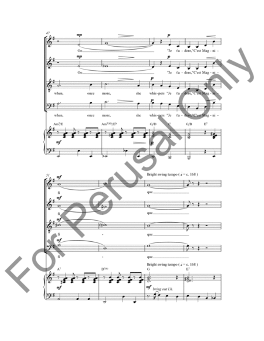 C'est Magnifique C'est Magnifique 4-Part scores gallery preview page 8