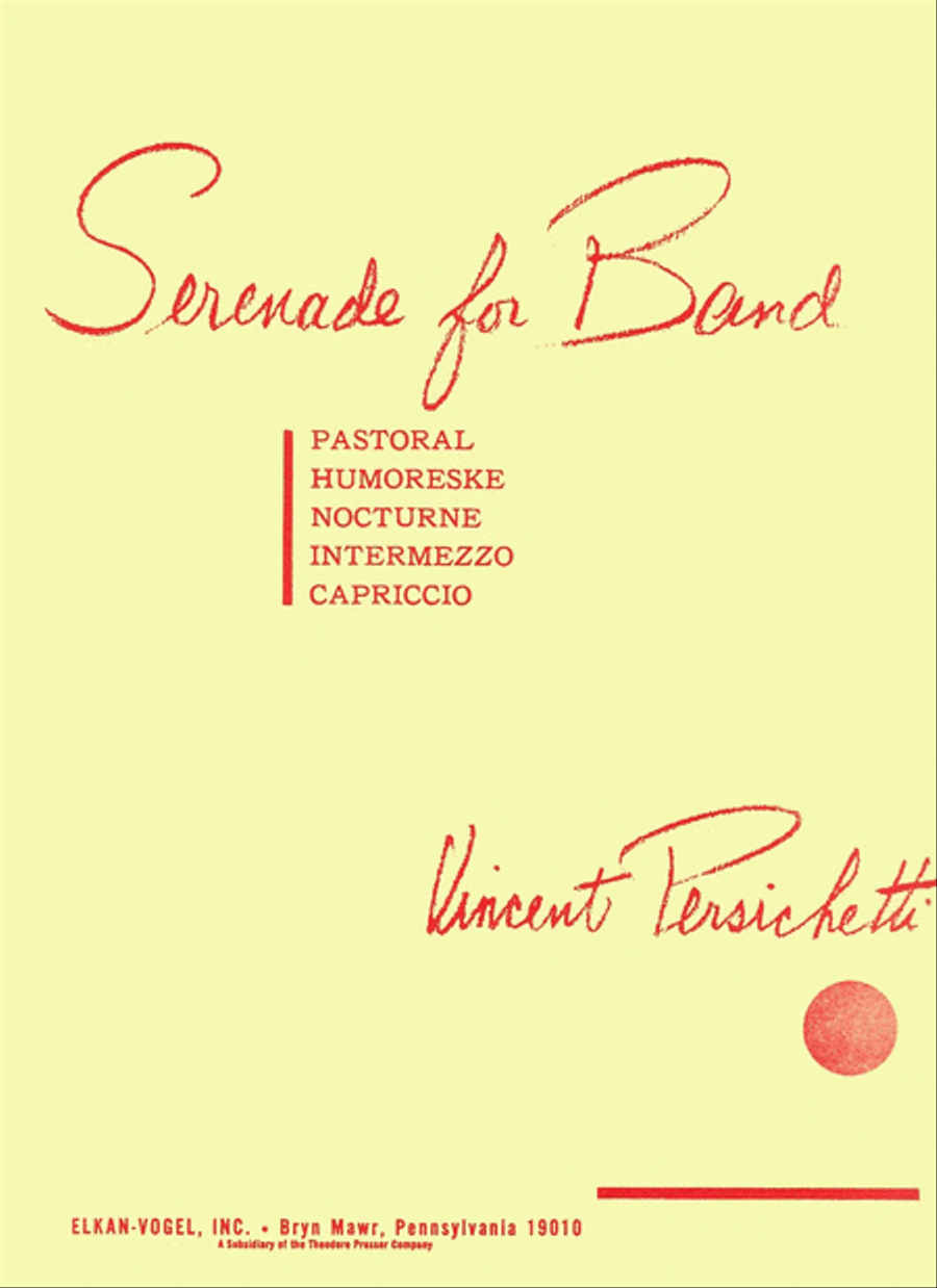 Serenade For Band Concert Band scores gallery preview page 1