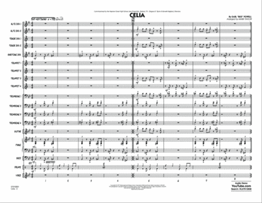 Celia - Conductor Score (Full Score) Jazz Ensemble scores gallery preview page 2