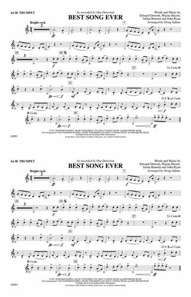 Best Song Ever: 1st B-flat Trumpet
