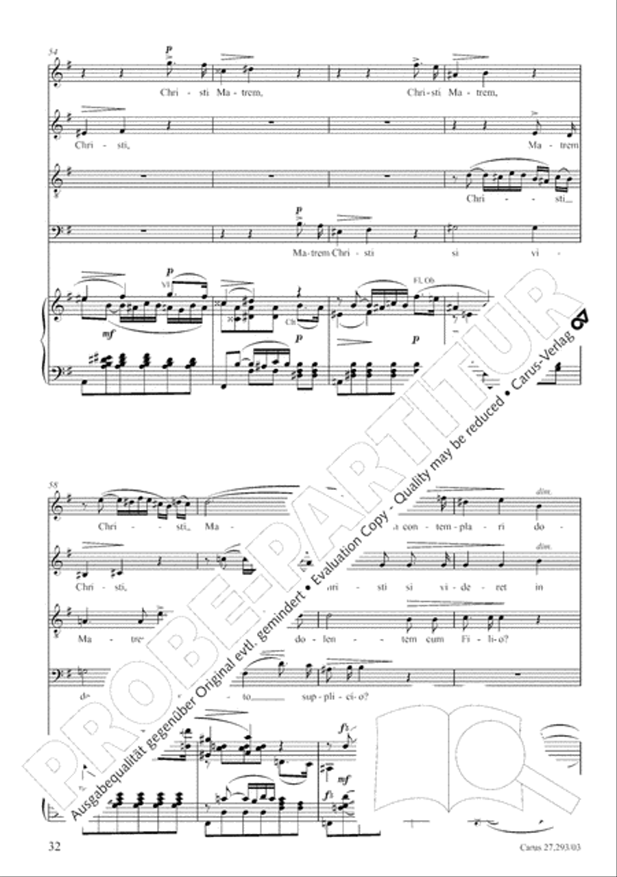 Stabat mater 4-Part scores gallery preview page 39