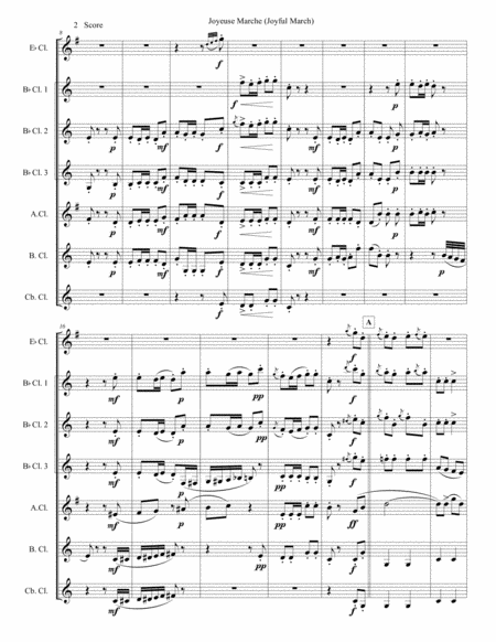 Joyeuse Marche (Joyful March) for Clarinet Choir image number null